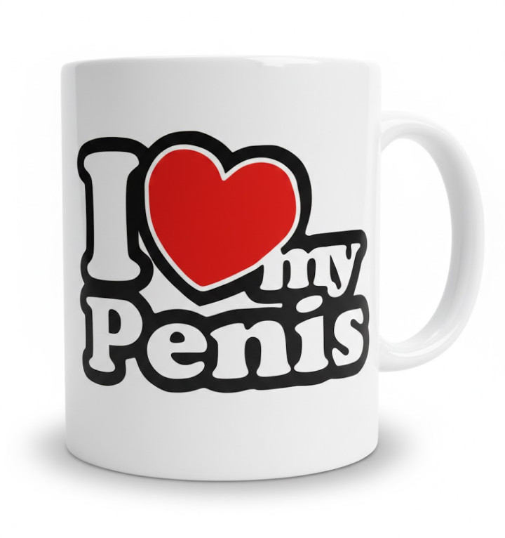 Keramický hrnek - I Love my PENIS - HRRRnek.cz