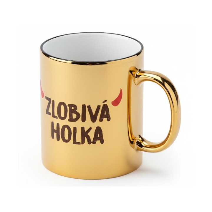 Keramický hrnek - Zlatá zlobivá holka - HRRRnek.cz