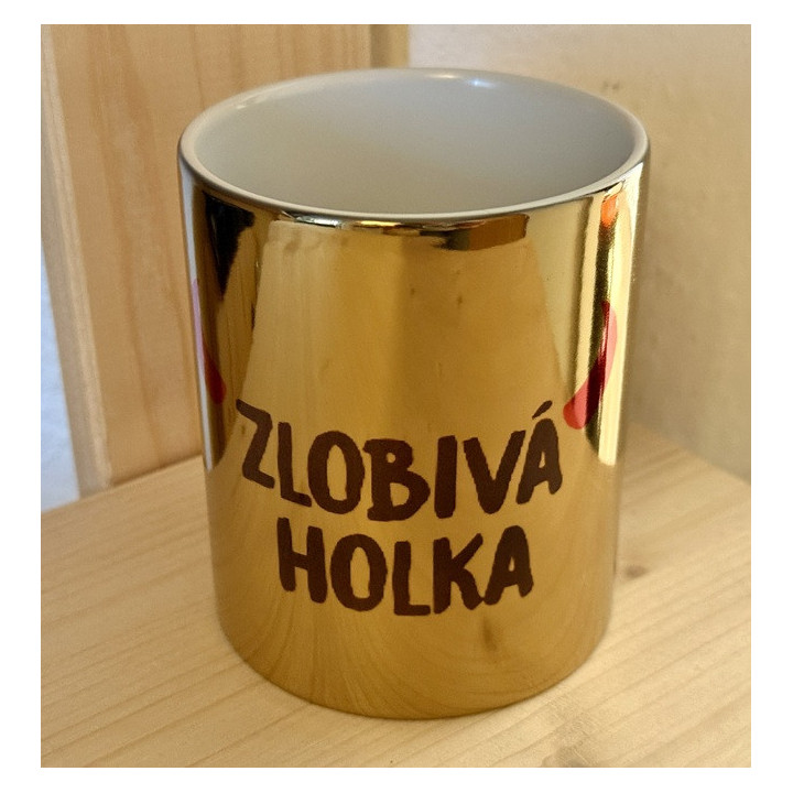 Keramický hrnek - Zlatá zlobivá holka - HRRRnek.cz