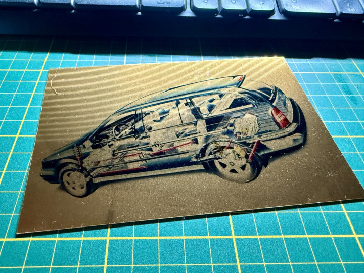 Fotografie plechová - zlatá zdrcadlová (A6)