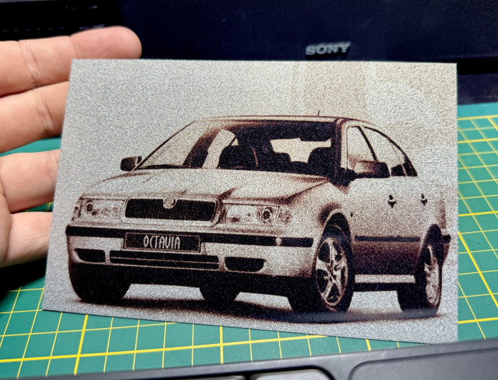 Fotografie plechová - stříbrná metalíza (A6)