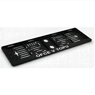 Podložka pod SPZ / registrační značku s textem OFCE V TOPU