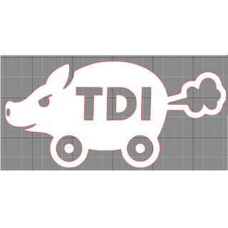 Turbo Diesel Pašík: Ikonická Samolepka Diesel Prase - (bílá)