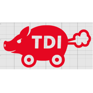 Turbo Diesel Pašík: Ikonická Samolepka Diesel Prase - (červená)