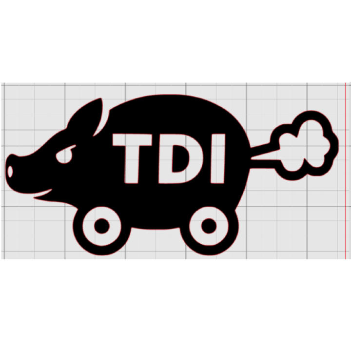 Turbo Diesel Pašík: Ikonická Samolepka Diesel Prase - (červená)