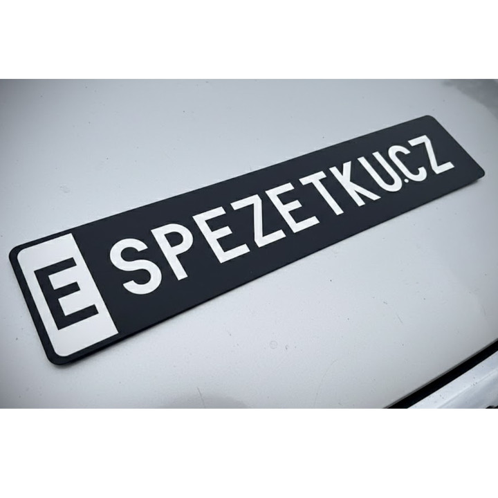 SPZ / RZ na přání | Vlastní text a barvy - Black Edition