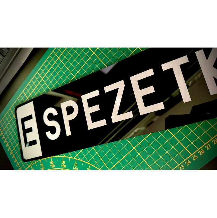 SPZ / RZ na přání | Vlastní text a barvy - Black Edition