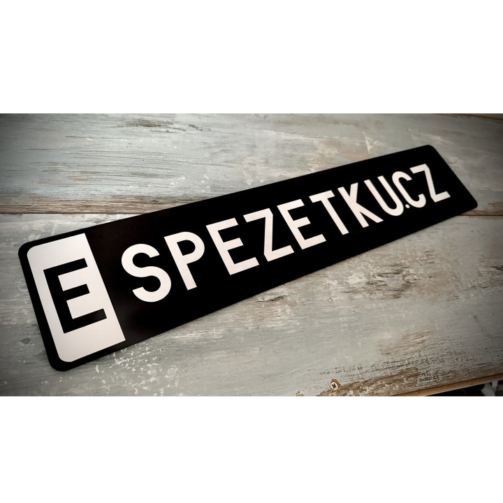 SPZ / RZ na přání | Vlastní text a barvy - Black Edition