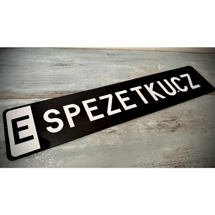 SPZ / RZ na přání | Vlastní text a barvy - Black Edition