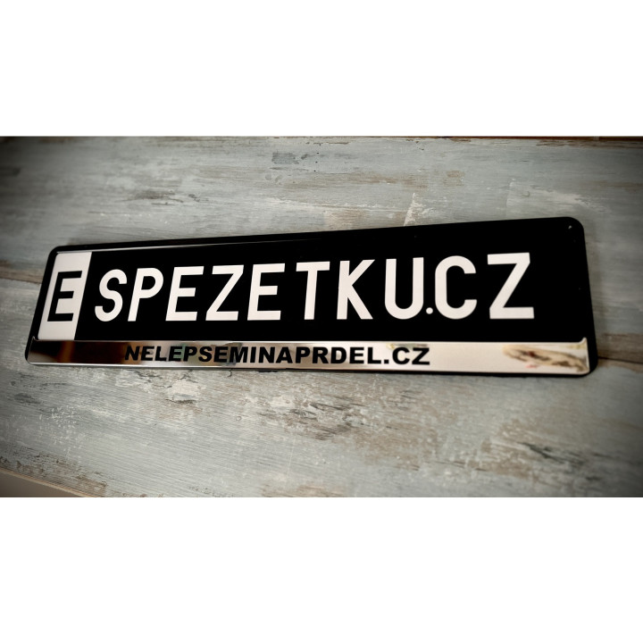 SPZ / RZ na přání | Vlastní text a barvy - Black Edition