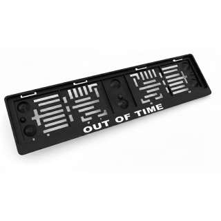 Podložka pod SPZ / registrační značku s textem OUT OF TIME