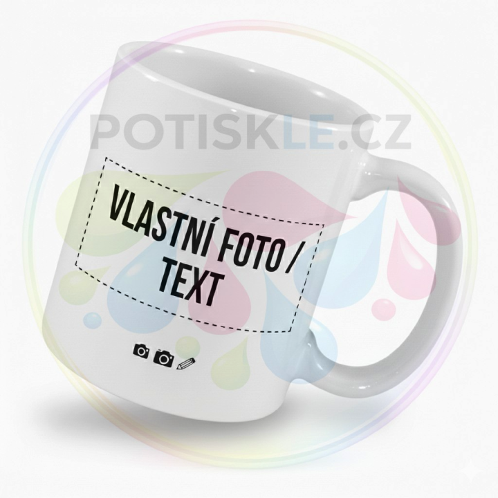 Keramický hrnek s vlastním potiskem 330ml bílý - HRRRnek.cz