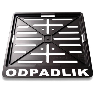 Podložka pod SPZ / registrační značku na motorku - ODPADLIK - černá MOTO