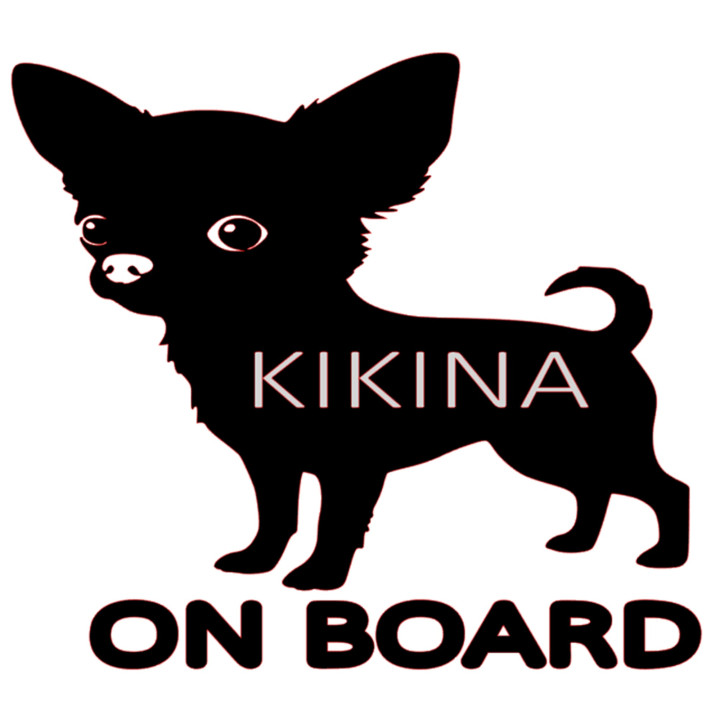 Samolepka ČIVAVA se jménem na přání – Pes na auto | potiskle.cz