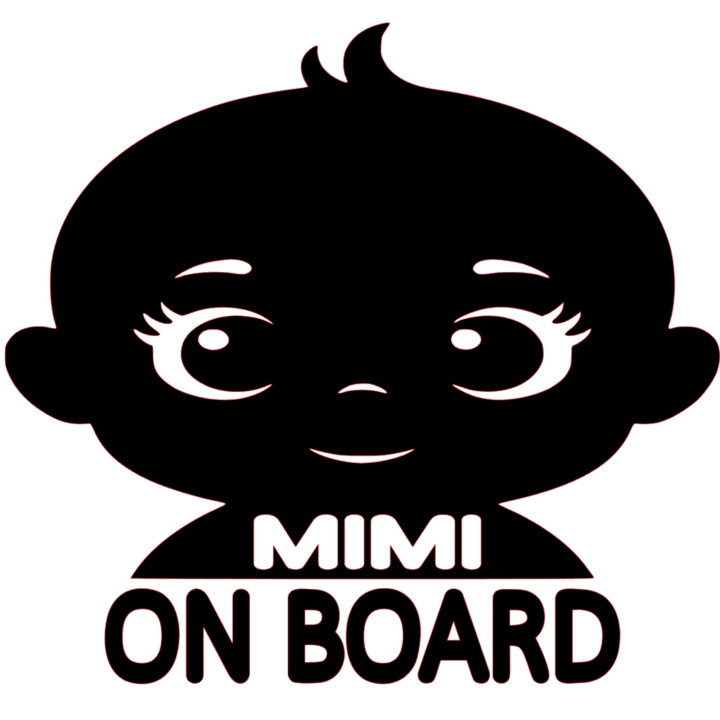 Samolepka MIMI ON BOARD – Dítě v autě nálepka | potiskle.cz