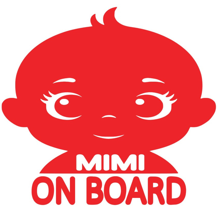 Samolepka MIMI ON BOARD – Dítě v autě nálepka | potiskle.cz