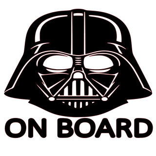 Samolepka DARTH ON BOARD – Star Wars na auto | potiskle.cz