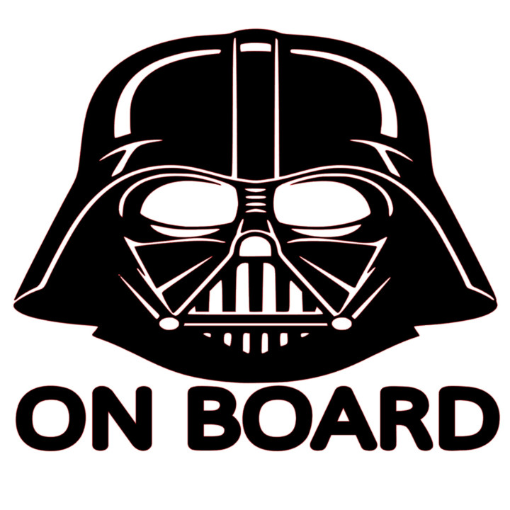 Samolepka DARTH ON BOARD – Star Wars na auto | potiskle.cz