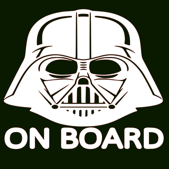 Samolepka DARTH ON BOARD – Star Wars na auto | potiskle.cz