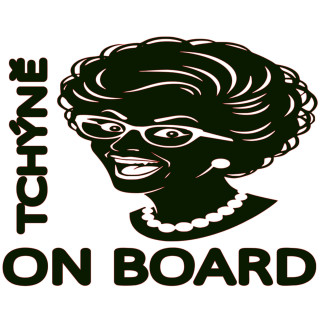 Samolepka TCHÝNĚ ON BOARD – Vtipná nálepka na auto | potiskle.cz