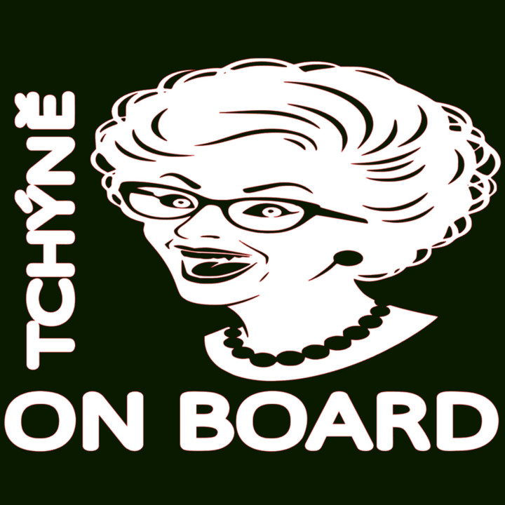 Samolepka TCHÝNĚ ON BOARD – Vtipná nálepka na auto | potiskle.cz