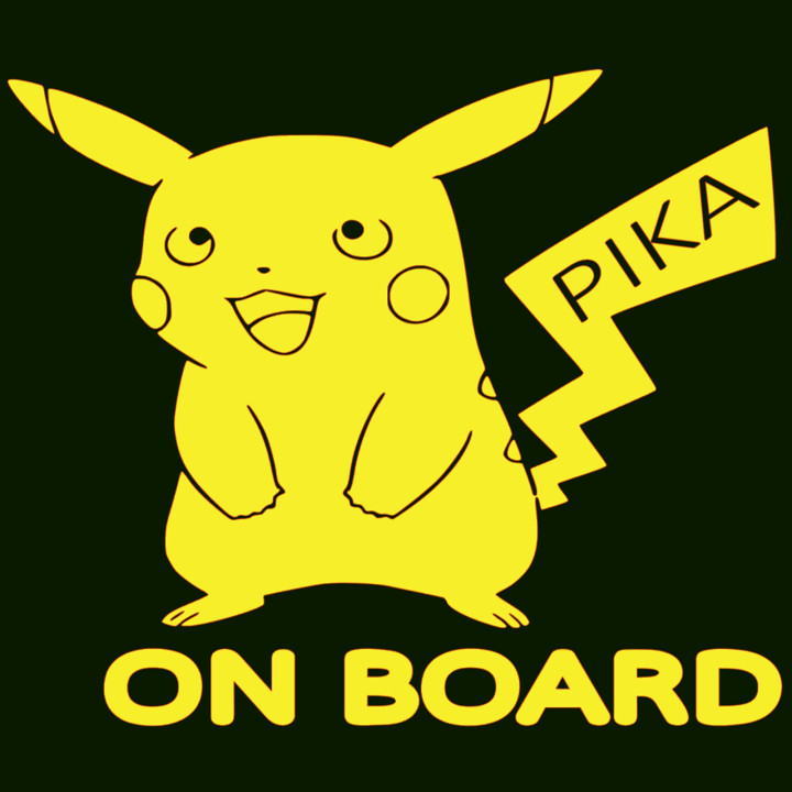Samolepka PIKACHU ON BOARD – Pokémon na auto | potiskle.cz