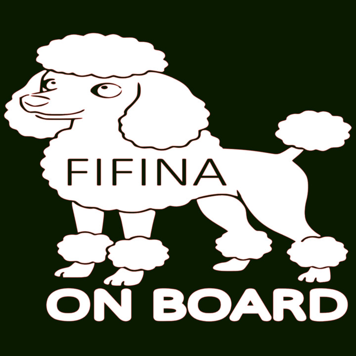 Samolepka PUDL se jménem na přání – Pes na auto | potiskle.cz