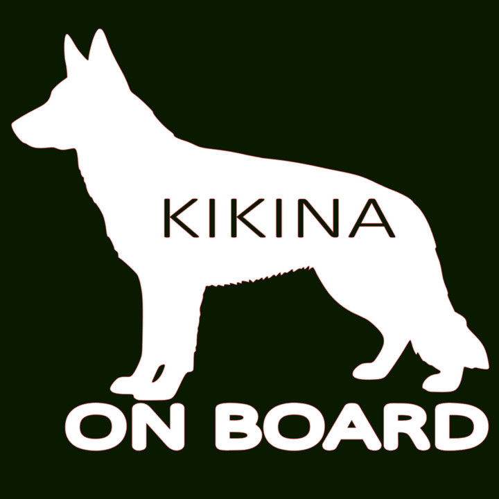 Samolepka VLČÁK se jménem na přání – Německý ovčák na auto | potiskle.cz