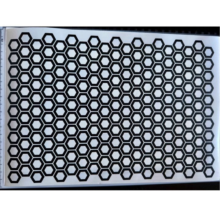 Samolepka Hexagon Arch Mesh 200x275mm – Mřížkový polep na auto i PC | potiskle.cz