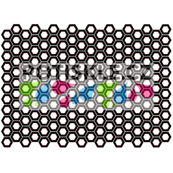 Samolepka Hexagon Arch Mesh 200x275mm – Mřížkový polep na auto i PC | potiskle.cz