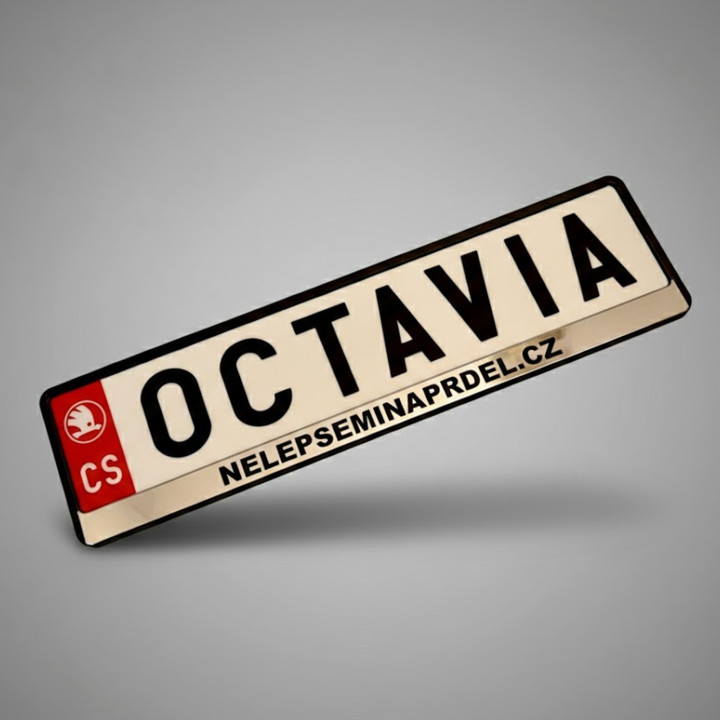 Chromová podložka SPZ NELEPSEMINAPRDEL.CZ – Luxusní vzhled, jasný vzkaz