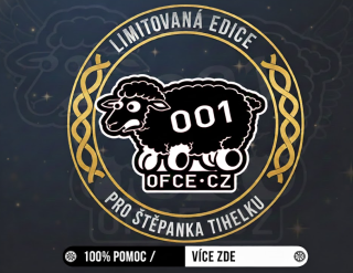 OFCE.cz - Ovečka (bílá + černá) v2b - pro Štěpánka - limitovaná dobročinná edice