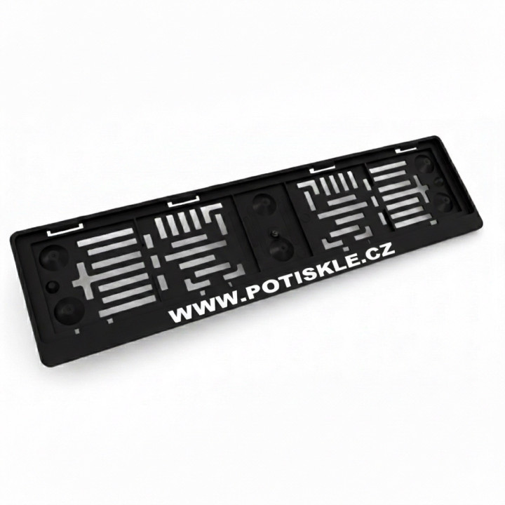 Podložka pod SPZ / registrační značku s vlastním textem nebo WWW odkazem - Standard