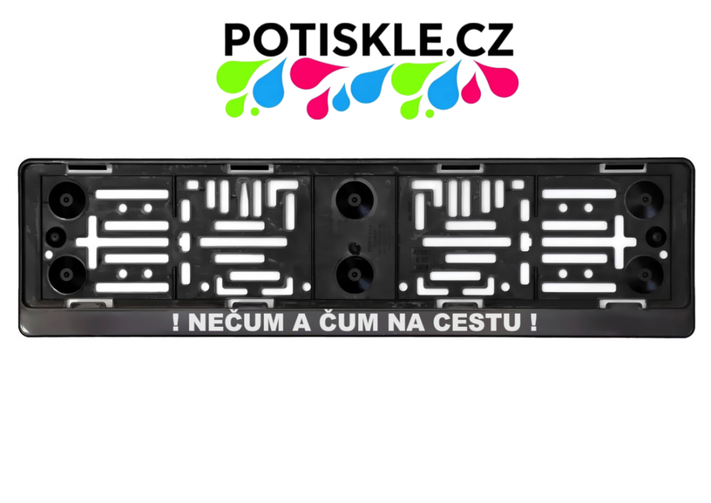 Podložka pod SPZ / registrační značku s vlastním textem nebo WWW odkazem - Standard