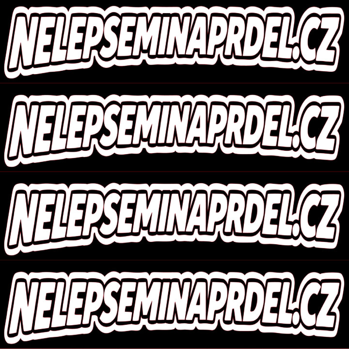 Samolepka NELEPSEMINAPRDEL.CZ 19x4 cm – Pro ty, co neumí držet odstup