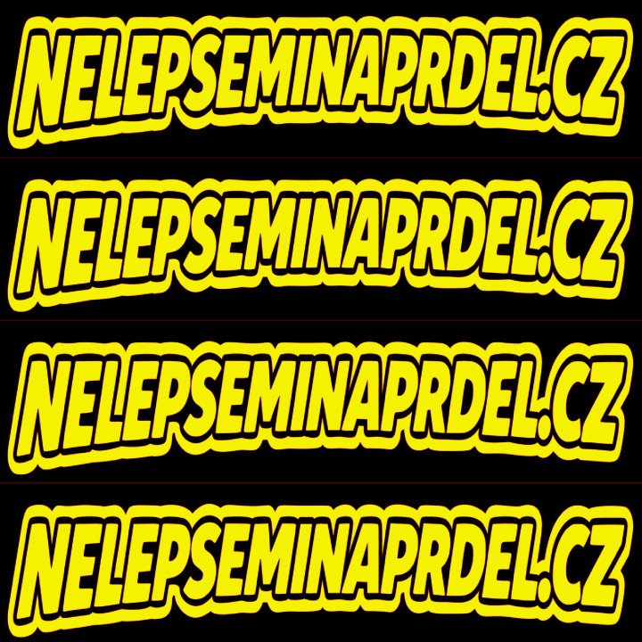 Samolepka NELEPSEMINAPRDEL.CZ 19x4 cm – Pro ty, co neumí držet odstup