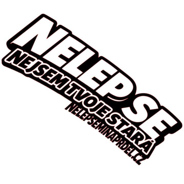 Samolepka NELEPSEMINAPRDEL.CZ 19,5x7 cm – Pro ty, co neumí držet odstup