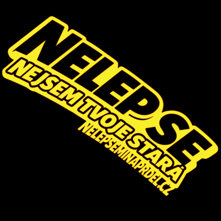 Samolepka NELEPSEMINAPRDEL.CZ 19,5x7 cm – Pro ty, co neumí držet odstup