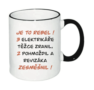 Keramický hrnek - Elektrikář rebel - HRRRnek.cz